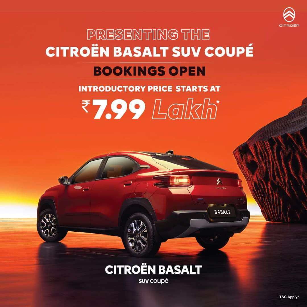 Book all-new Citroen Basalt at best price benefit